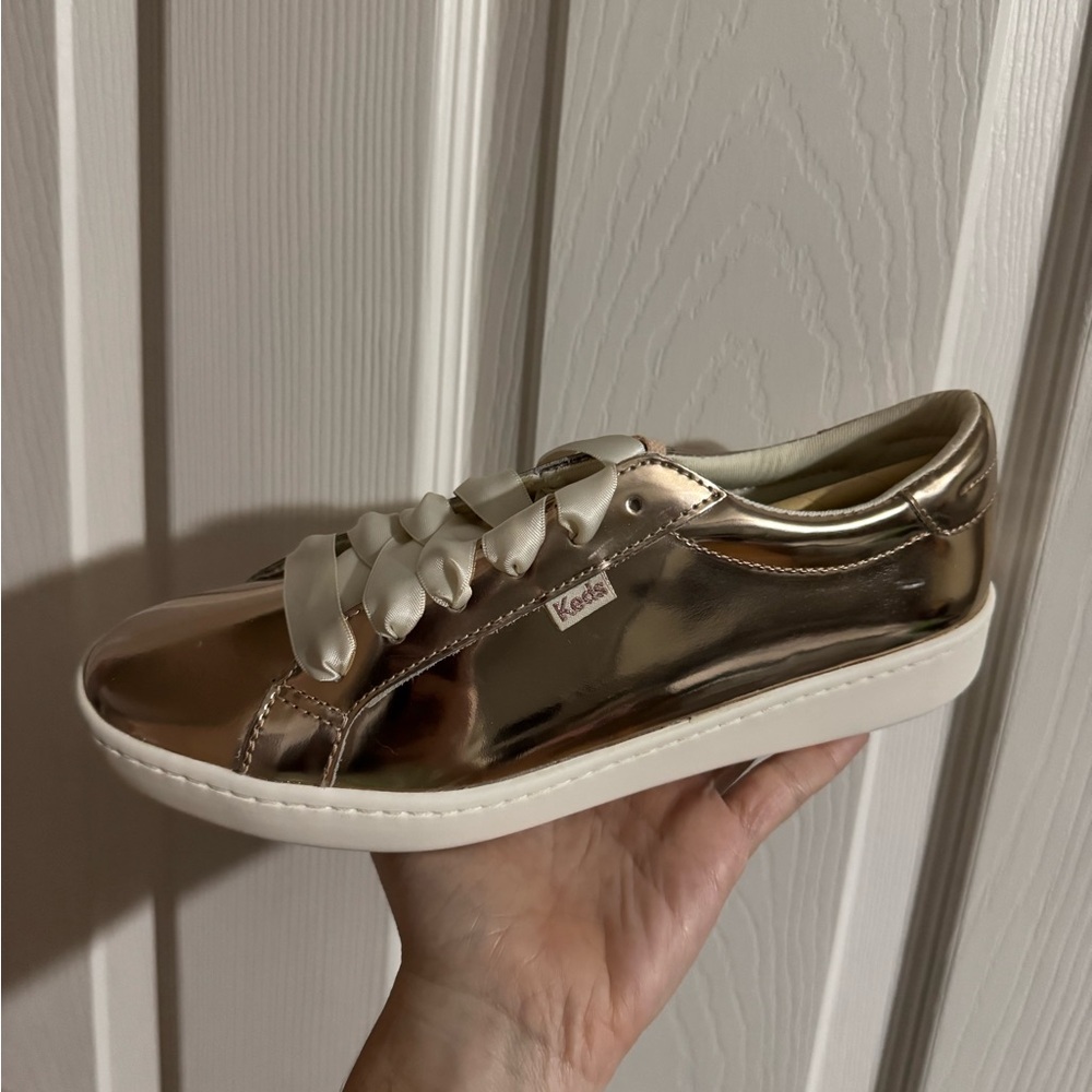 Kate Spade Metallic Rose Gold Sneakers